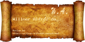 Willner Alfréda névjegykártya